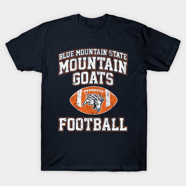 Blue Mountain State Mountain Goats Football T-Shirt by huckblade